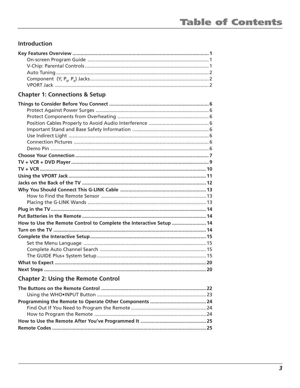 RCA F27TF700 User Manual | Page 5 / 64