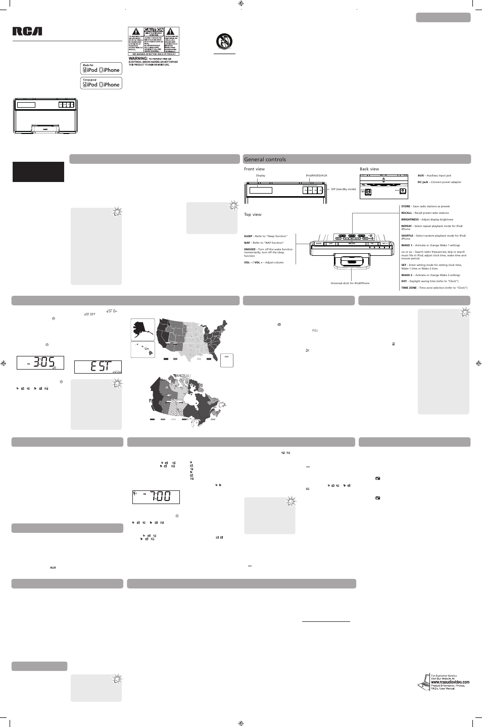 General controls | RCA RC170I User Manual | Page 3 / 10