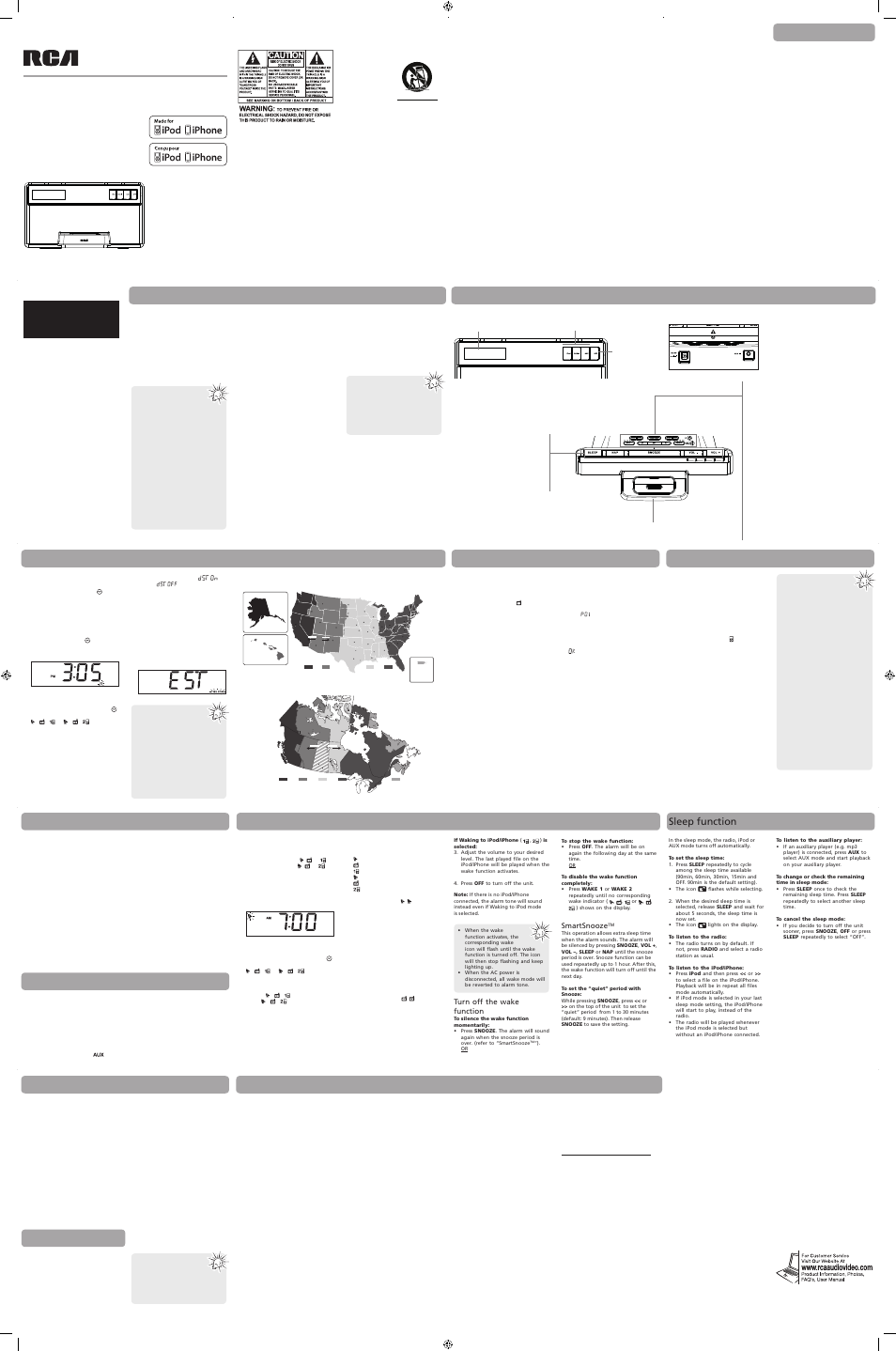 Sleep function | RCA RC170I User Manual | Page 7 / 10