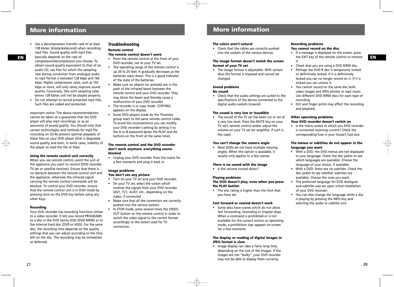 More information | RCA DRC8030N User Manual | Page 17 / 19