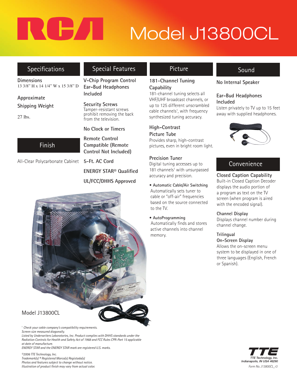 RCA J13800CL User Manual | Page 2 / 2