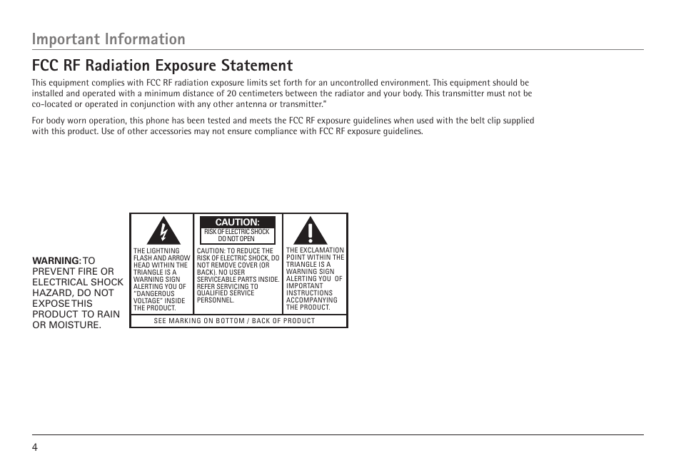 RCA 25450 User Manual | Page 4 / 124