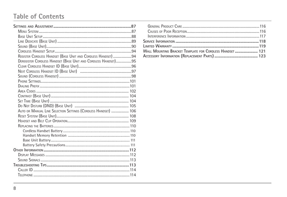 RCA 25450 User Manual | Page 8 / 124