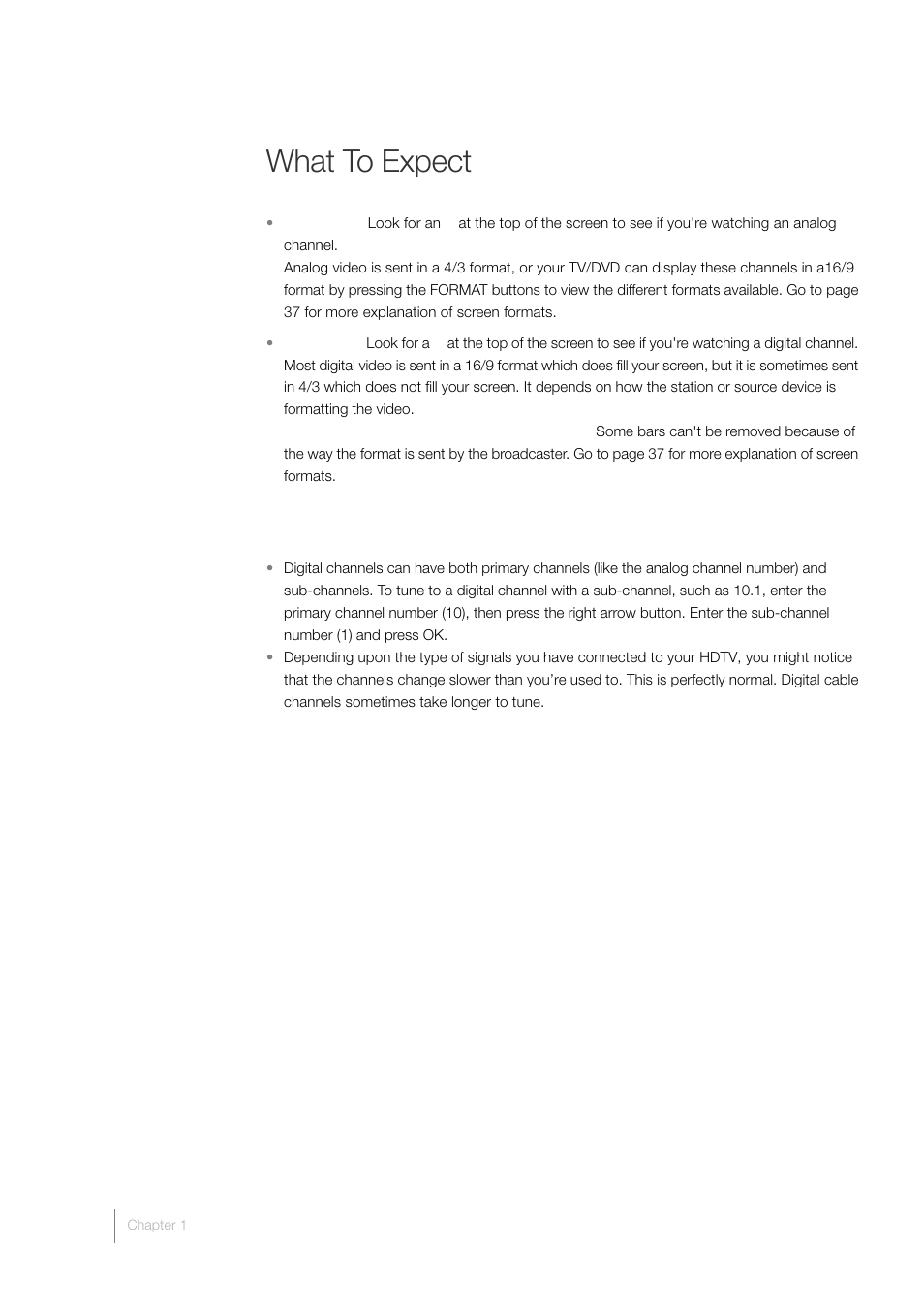 What to expect | RCA L32HD33D User Manual | Page 20 / 56