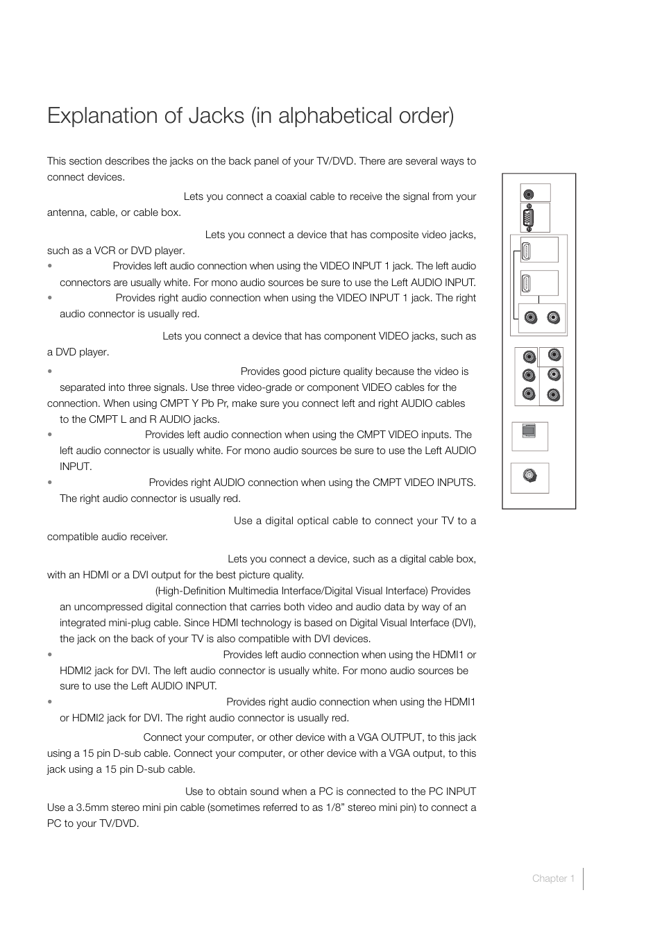 Explanation of jacks (in alphabetical order) | RCA L32HD33D User Manual | Page 21 / 56