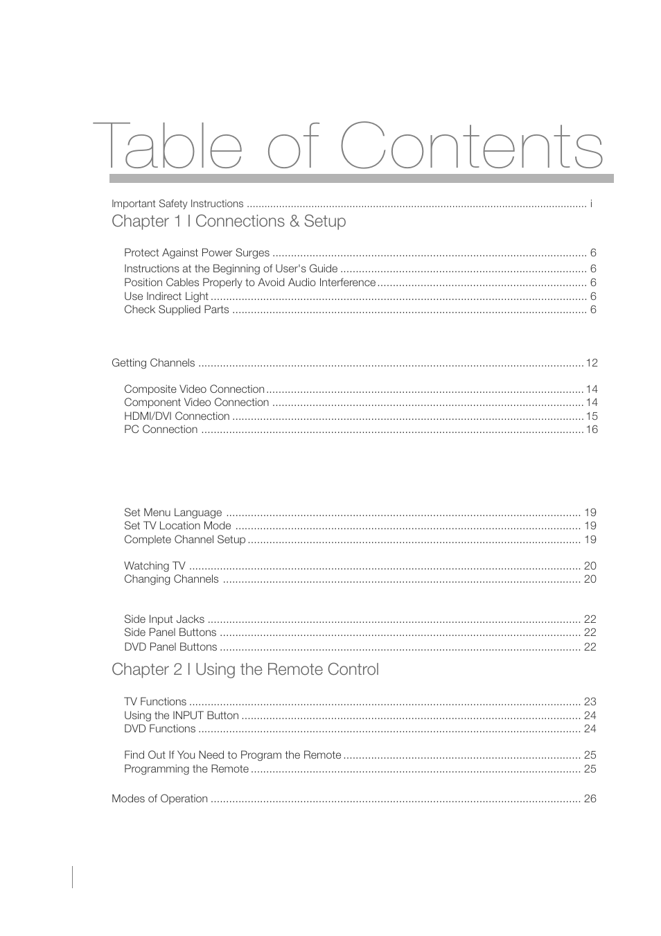 RCA L32HD33D User Manual | Page 4 / 56