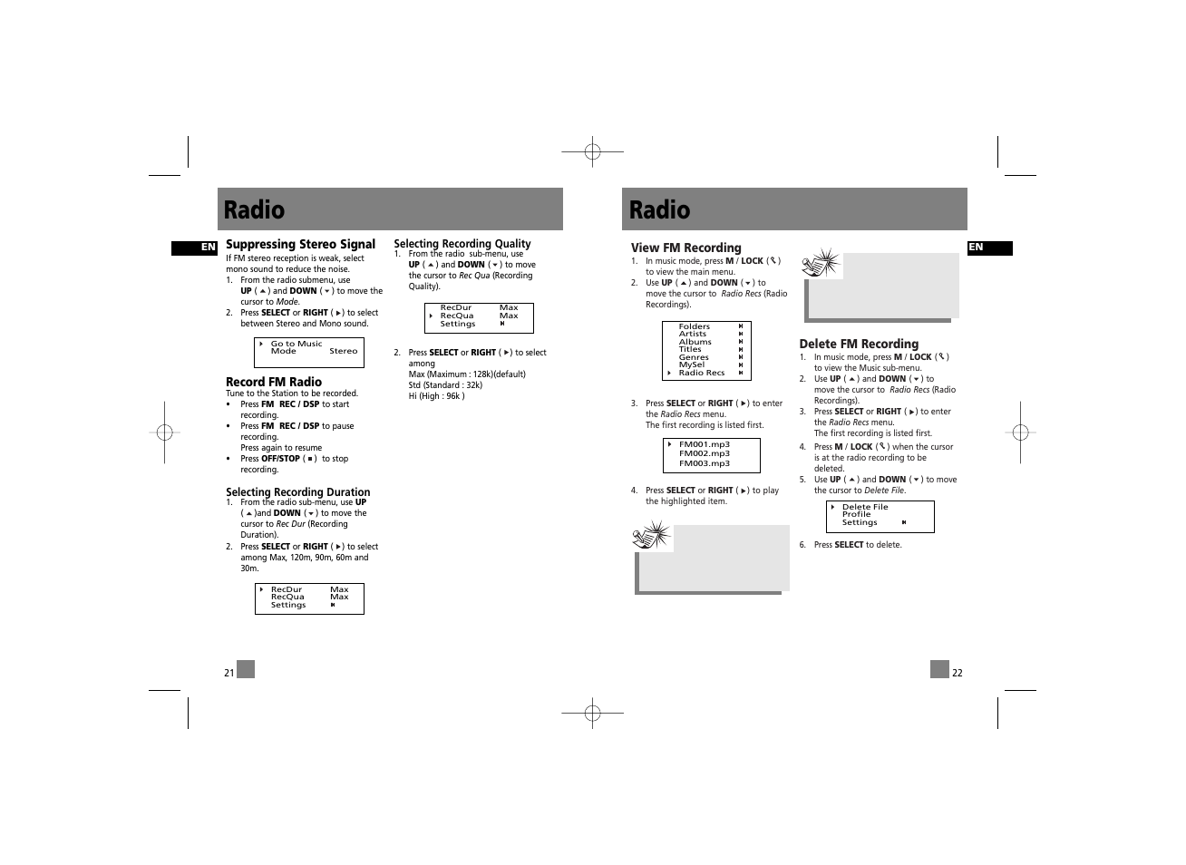 Radio | RCA RD2210 User Manual | Page 17 / 23