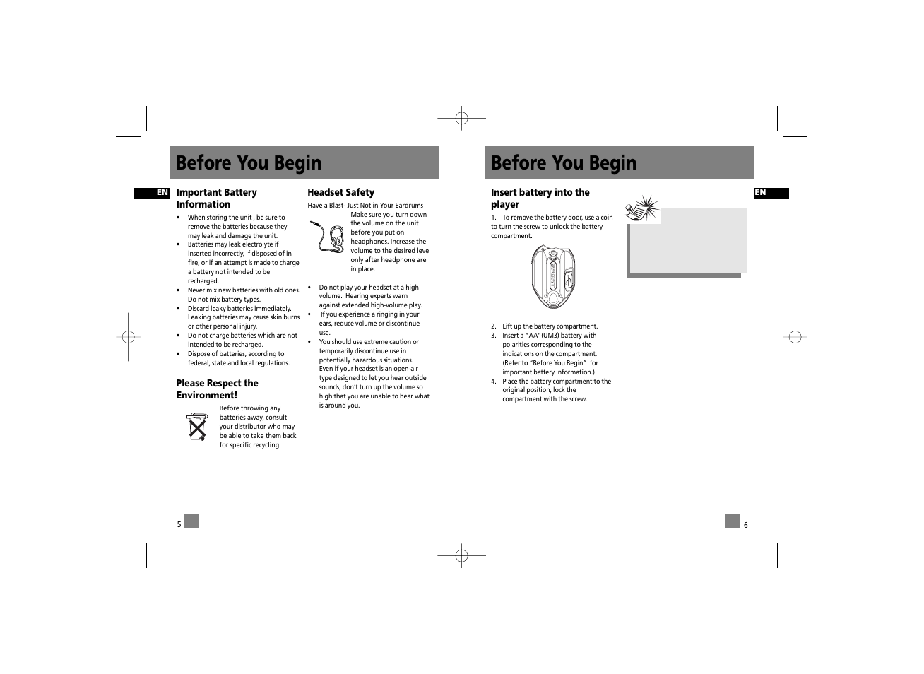 Before you begin | RCA RD2210 User Manual | Page 9 / 23