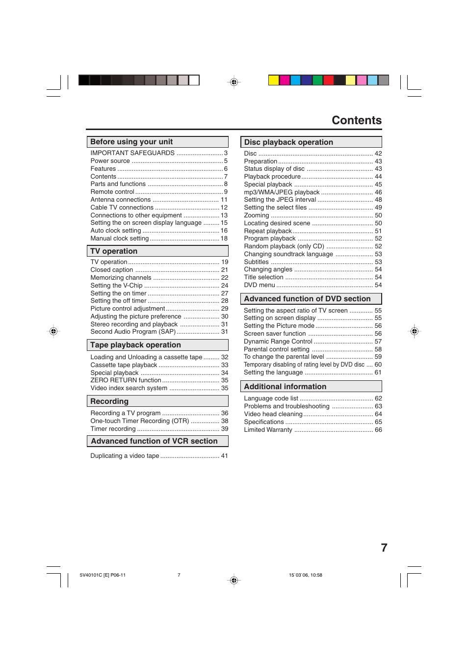 7contents | RCA 24F502TDV User Manual | Page 7 / 68