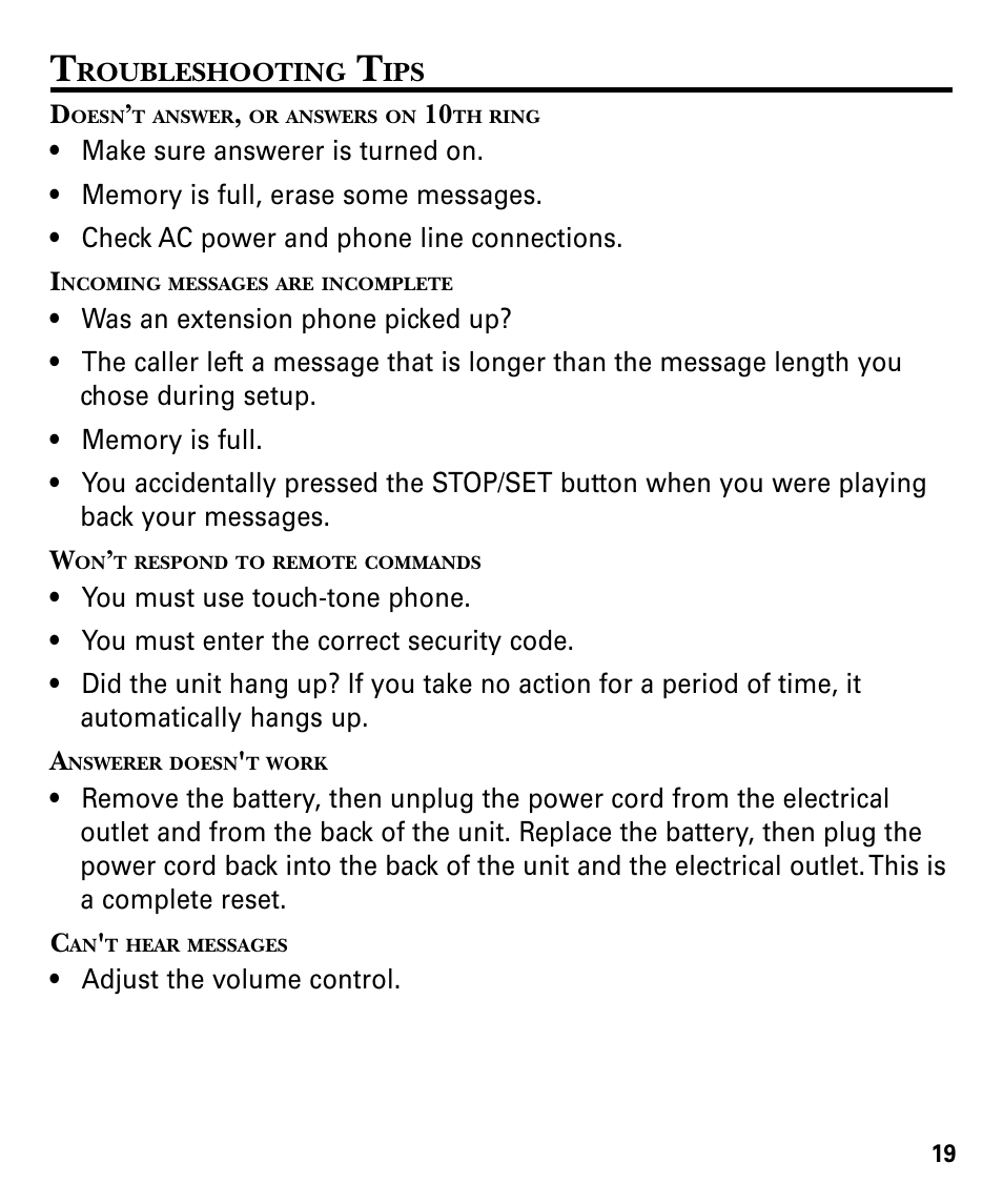 RCA GE 29878 User Manual | Page 19 / 48