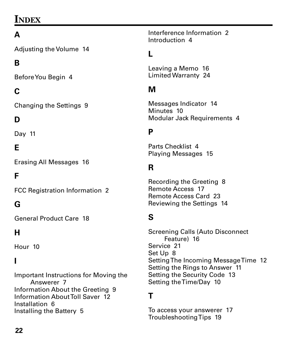 RCA GE 29878 User Manual | Page 22 / 48