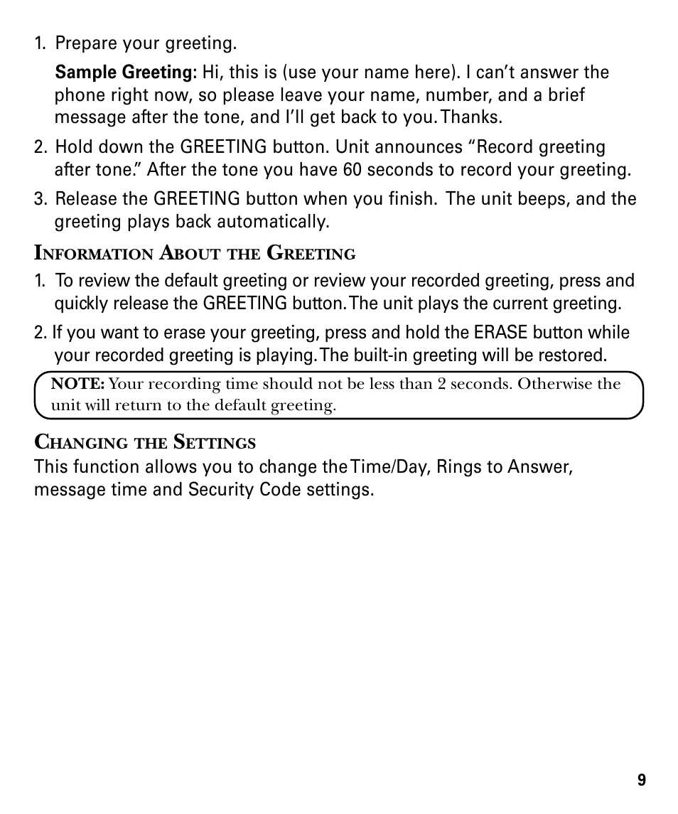 RCA GE 29878 User Manual | Page 9 / 48
