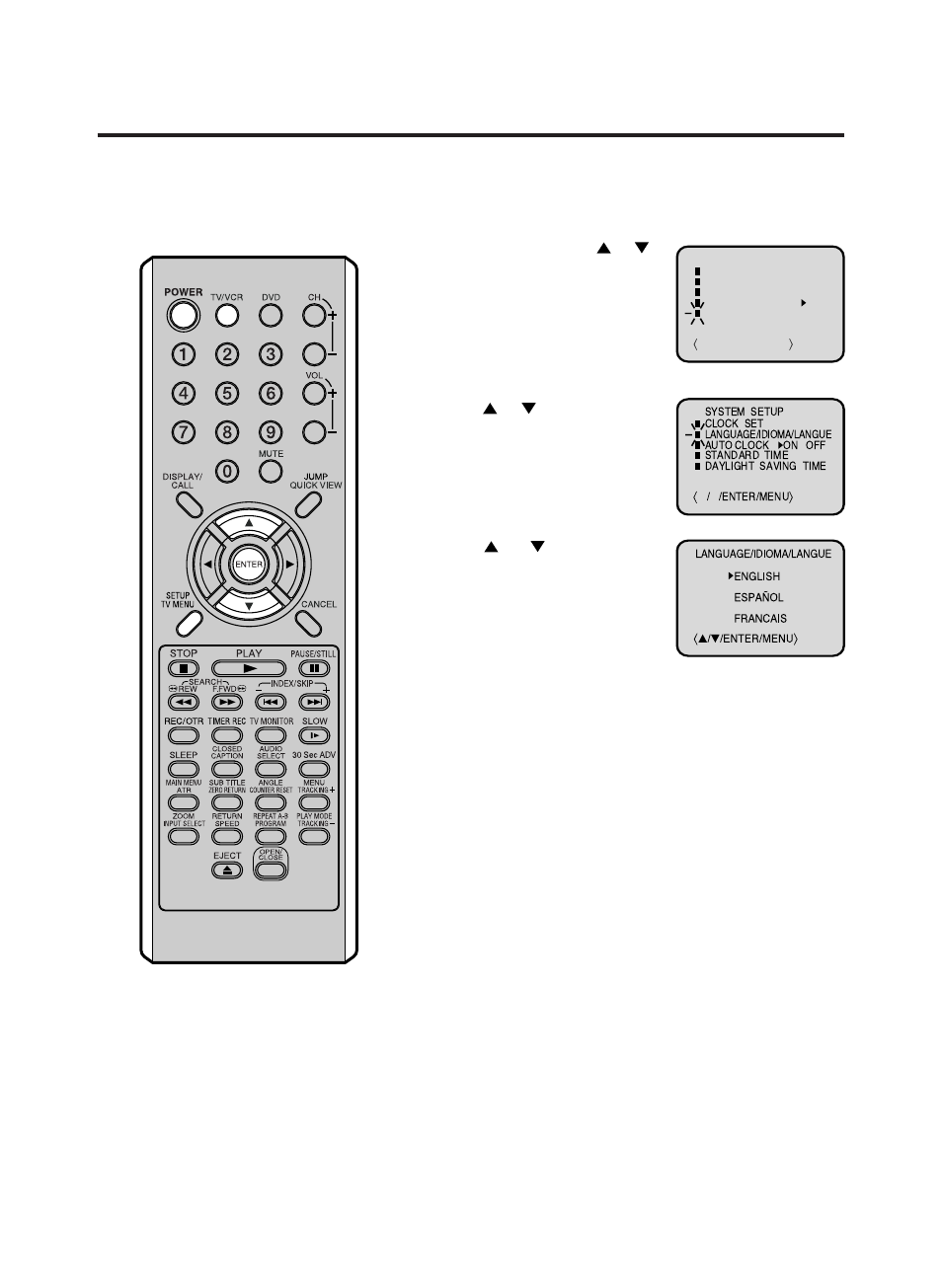 15 setting the language | RCA TruFlat 20F500TDV User Manual | Page 15 / 64