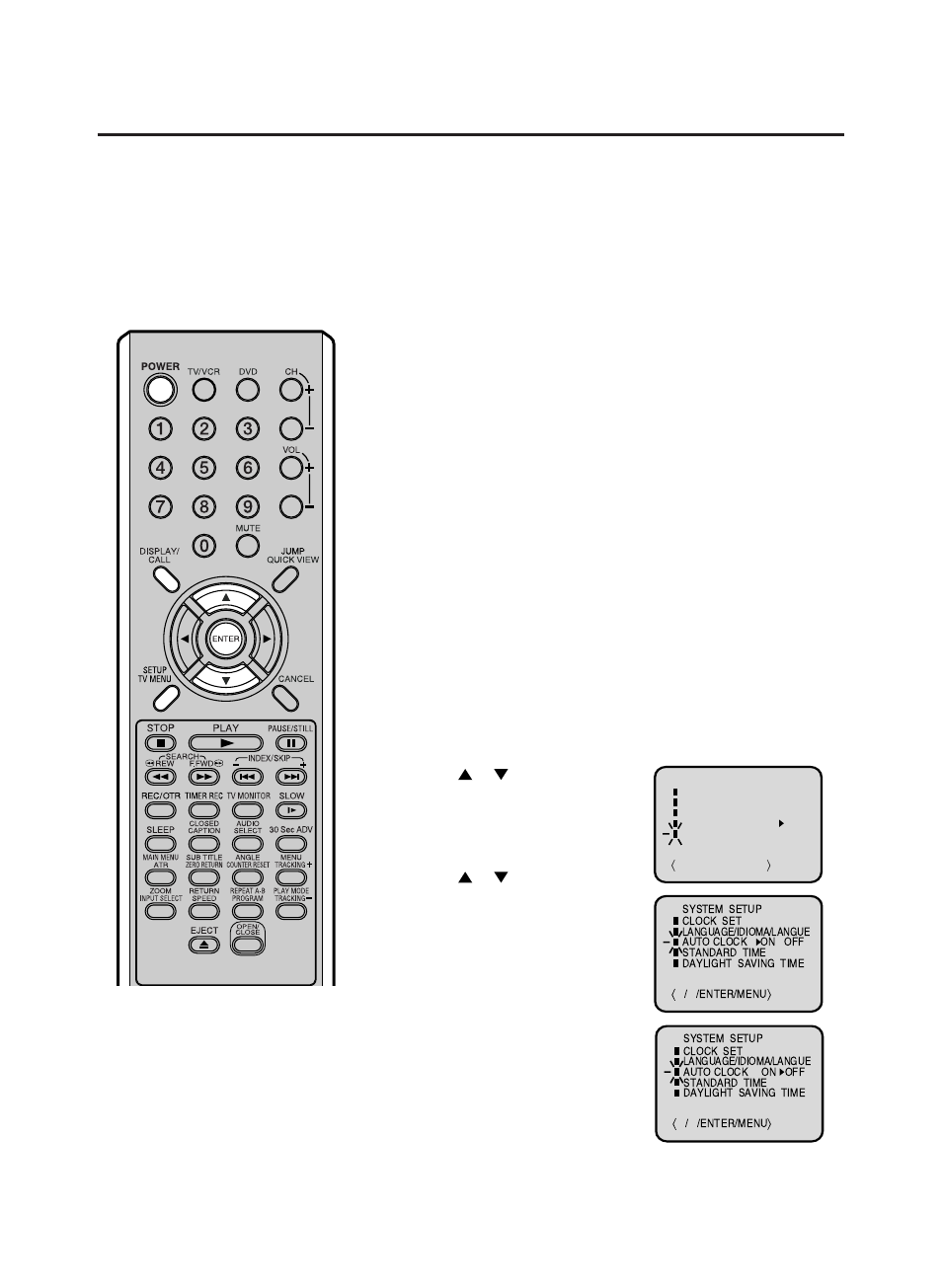 Auto clock setting | RCA TruFlat 20F500TDV User Manual | Page 16 / 64