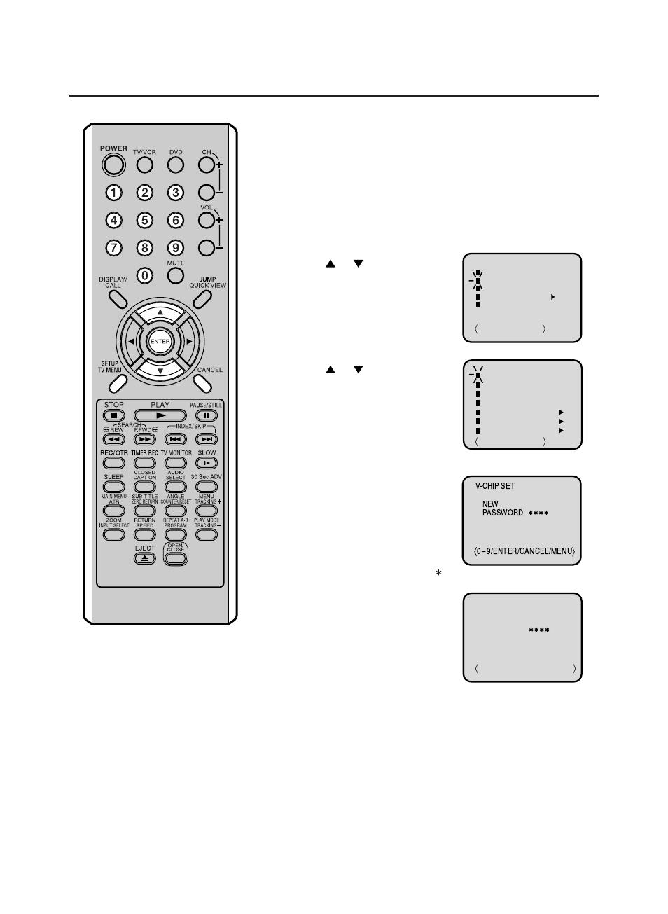 Setting the v-chip | RCA TruFlat 20F500TDV User Manual | Page 24 / 64
