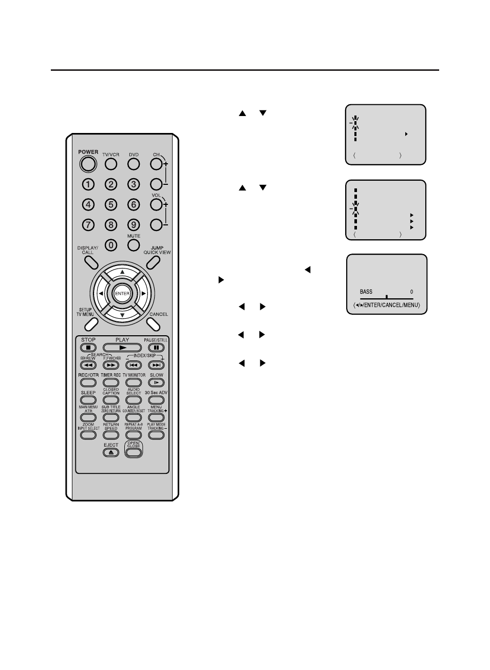 Sound control adjustment | RCA TruFlat 20F500TDV User Manual | Page 30 / 64