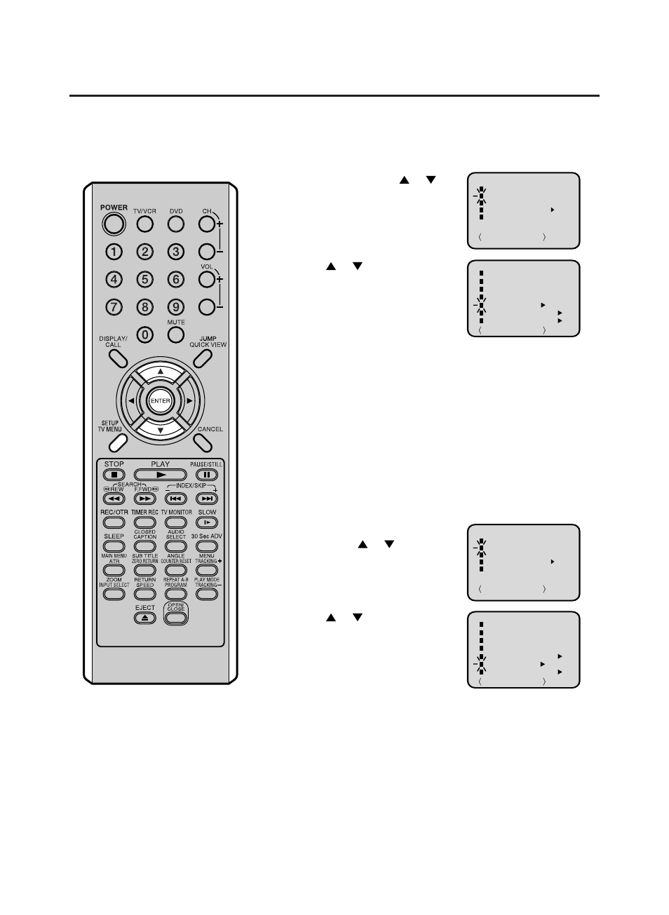 Setting the surround sound, Setting the stable sound | RCA TruFlat 20F500TDV User Manual | Page 40 / 64