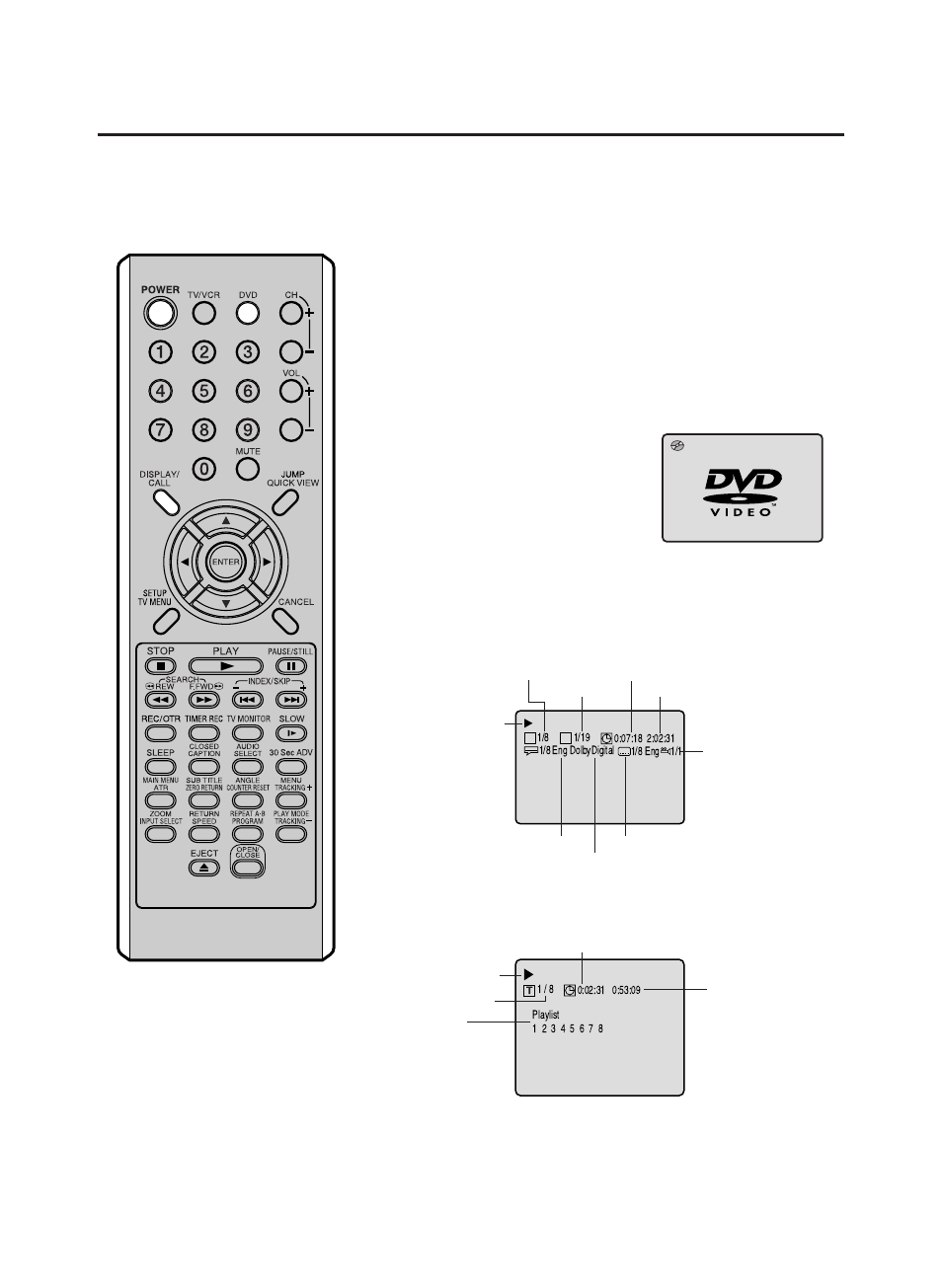 44 preparation / status display of disc, Status display of disc, Preparation | RCA TruFlat 20F500TDV User Manual | Page 44 / 64