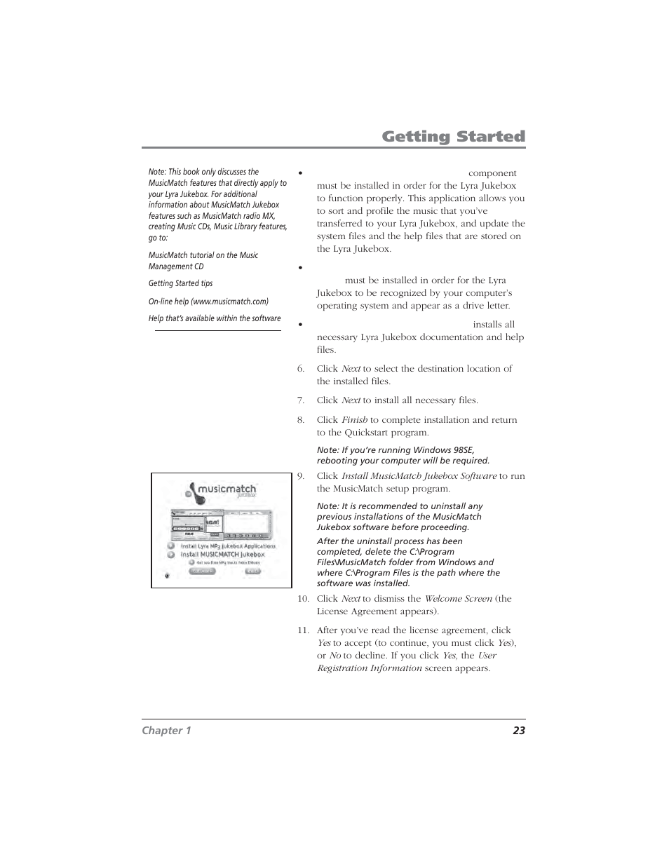 Getting started | RCA Lyra RD2840 User Manual | Page 25 / 58