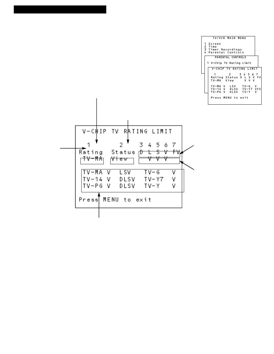 Using the tv/vcr features, Setting tv rating limits, Tv/vcr features | RCA 1539213A User Manual | Page 14 / 40