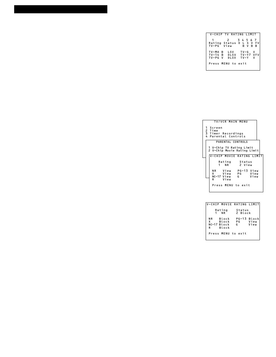 Using the tv/vcr features, 14 tv/vcr features, Viewing specific content themes | Setting movie rating limits, Blocking movie ratings | RCA 1539213A User Manual | Page 16 / 40