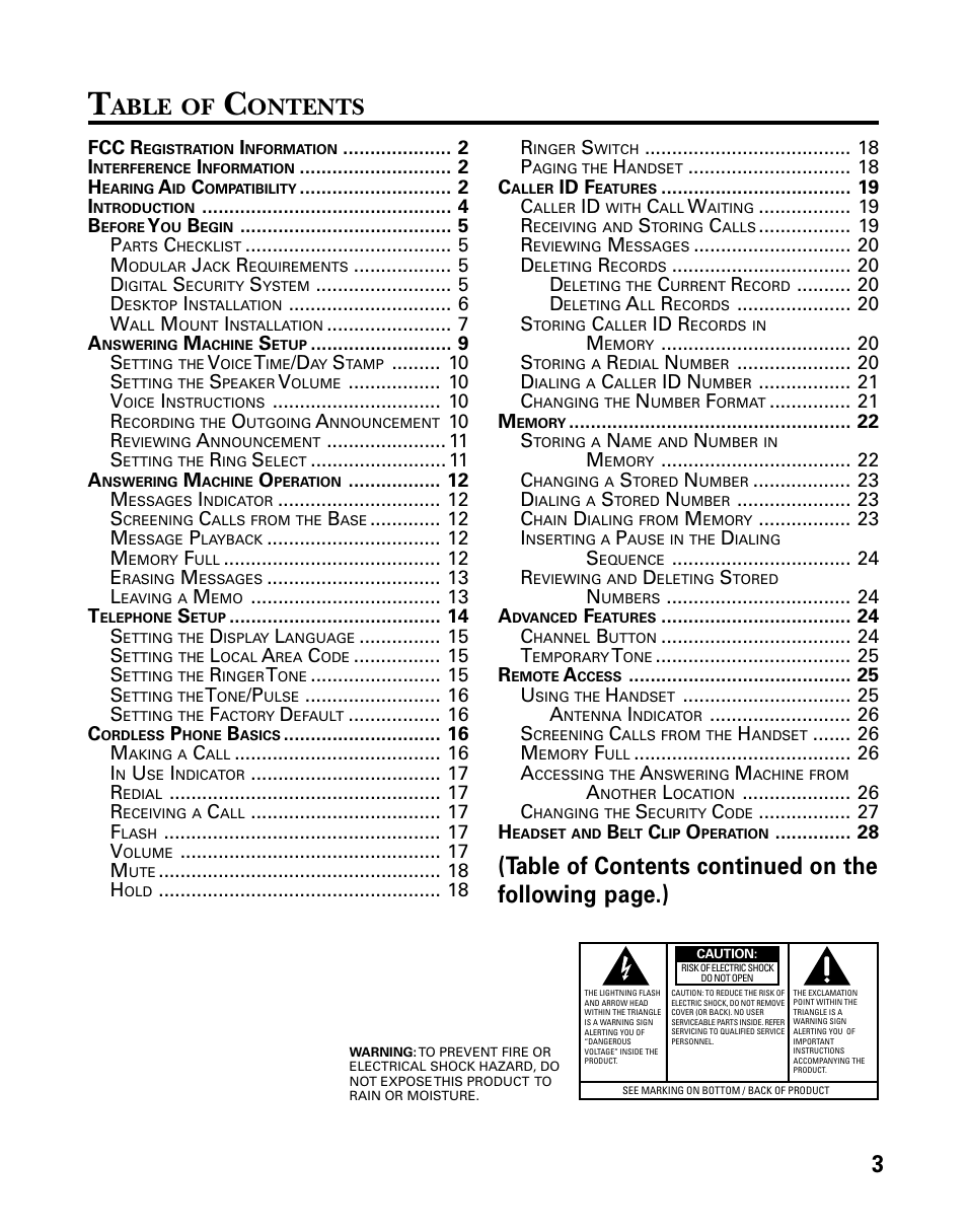 Able, Ontents | RCA 27993 User Manual | Page 3 / 38