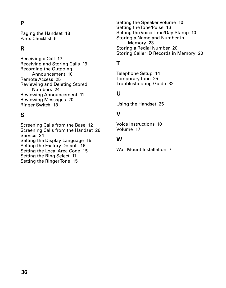 RCA 27993 User Manual | Page 36 / 38