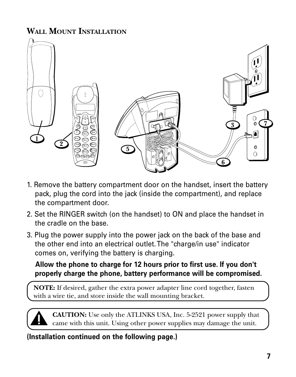 Installation continued on the following page.), Ount, Nstallation | RCA 27993 User Manual | Page 7 / 38