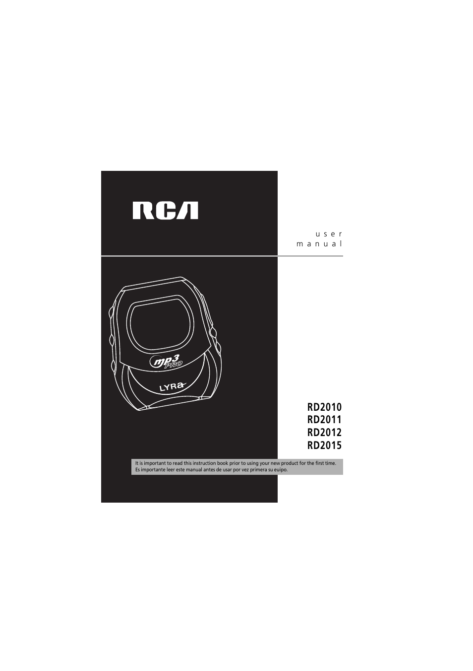 RCA RD2012 User Manual | Page 2 / 39