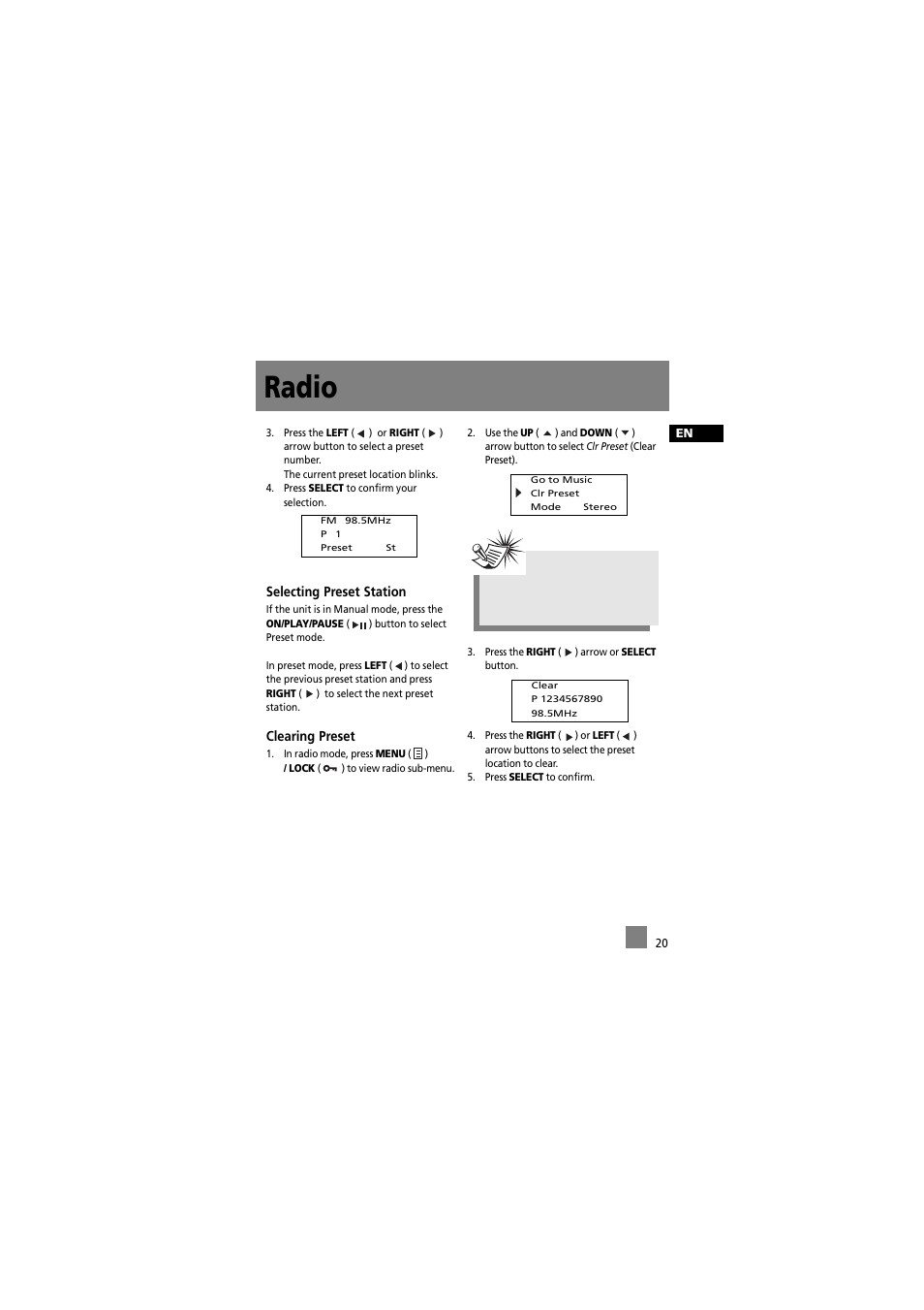 Radio | RCA RD2012 User Manual | Page 30 / 39
