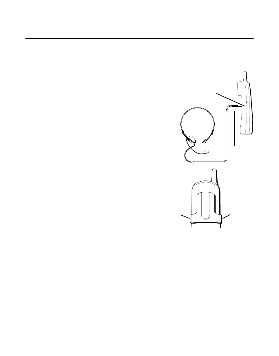 Headset and belt clip operation, Connecting a headset to the handset, Connecting the belt clip | Eadset, Peration, Onnecting, Headset, Handset, Ccessor, Imited | RCA 900 MHz User Manual | Page 34 / 96