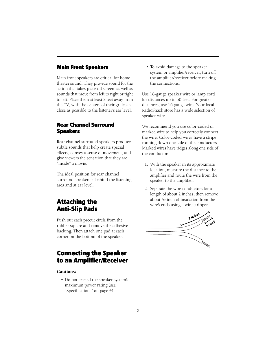 RCA PRO-LS100 User Manual | Page 2 / 4