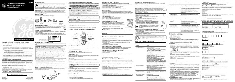 Arantía, Imitada, Ac (e | RCA 27928 User Manual | Page 2 / 2