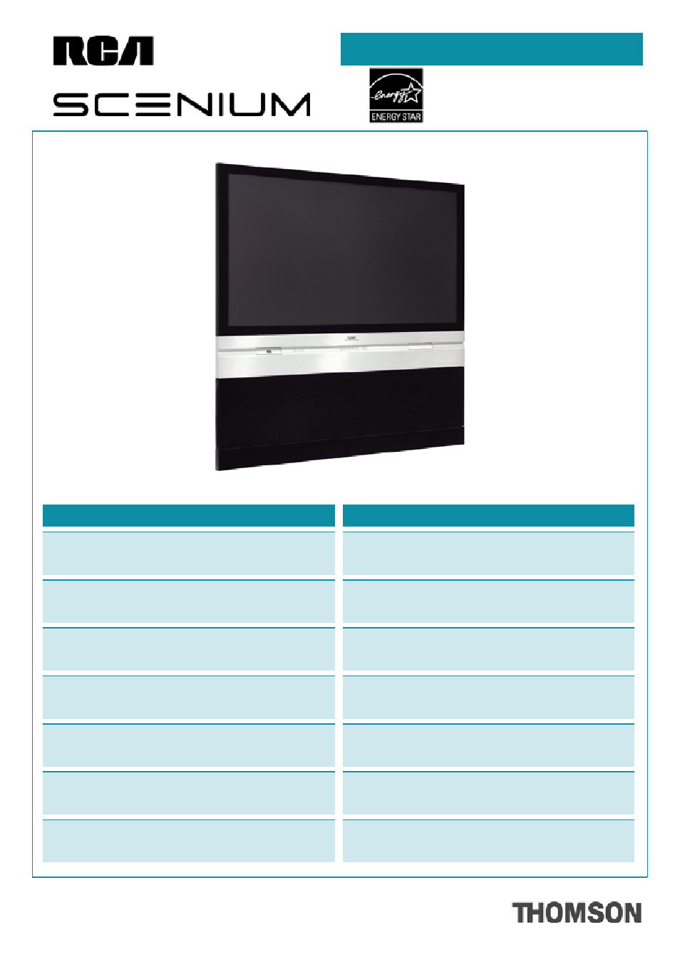 RCA Scenium RCN615TEEM1 User Manual | 2 pages