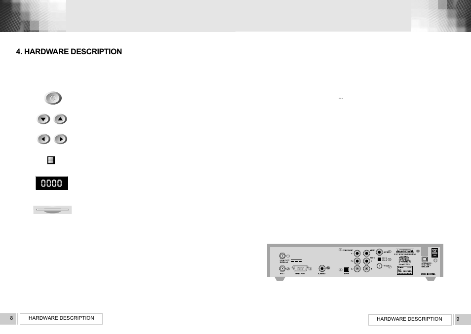 Hardware description | RCA VS2000 User Manual | Page 6 / 19