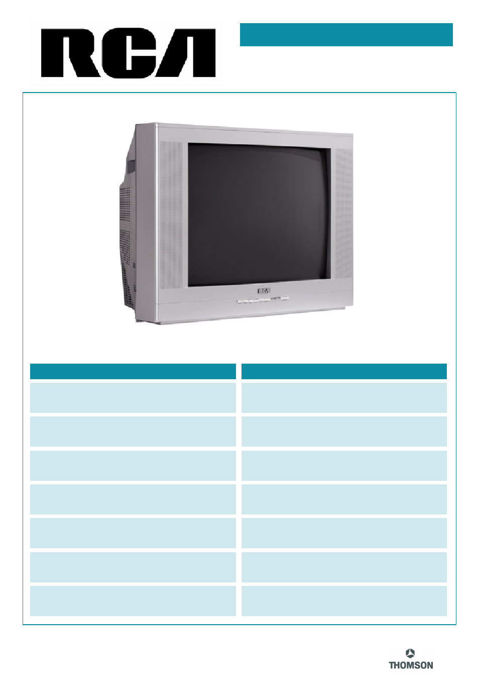 RCA 24V510T User Manual | 2 pages