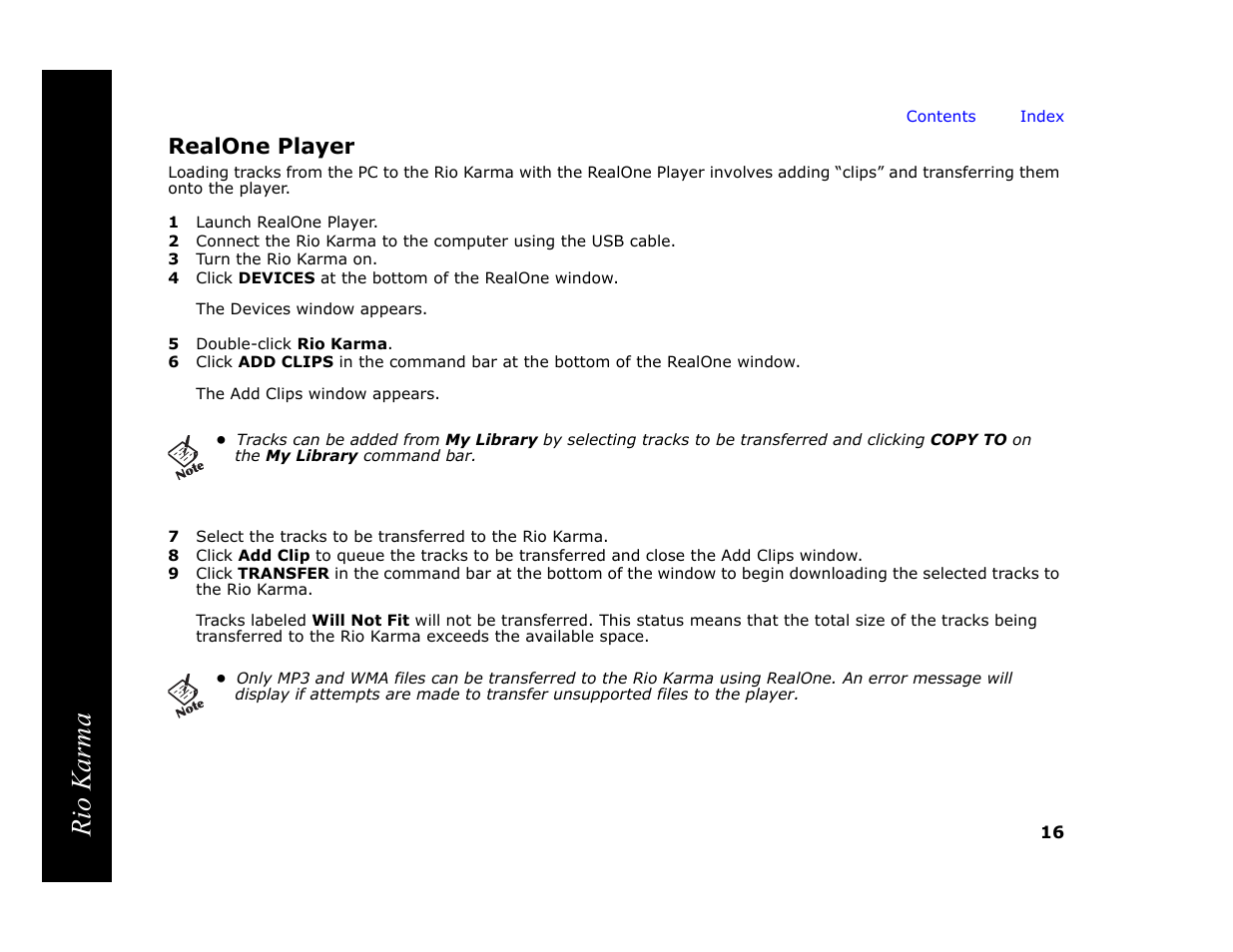 Realone player, 1 launch realone player, 3 turn the rio karma on | 5 double-click rio karma, Rio karma | RCA Rio Karma User Manual | Page 20 / 75