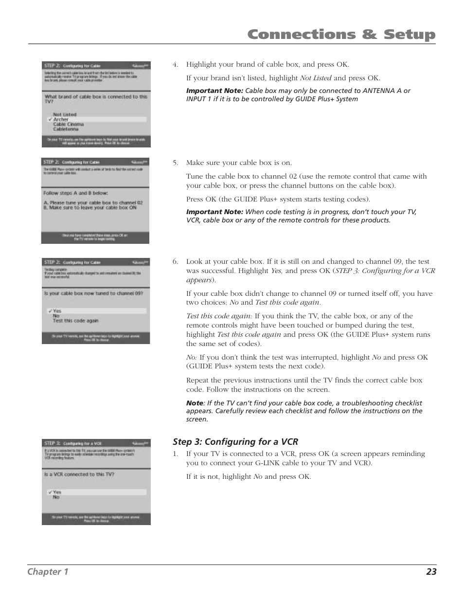 Connections & setup | RCA HD65W40 User Manual | Page 25 / 96