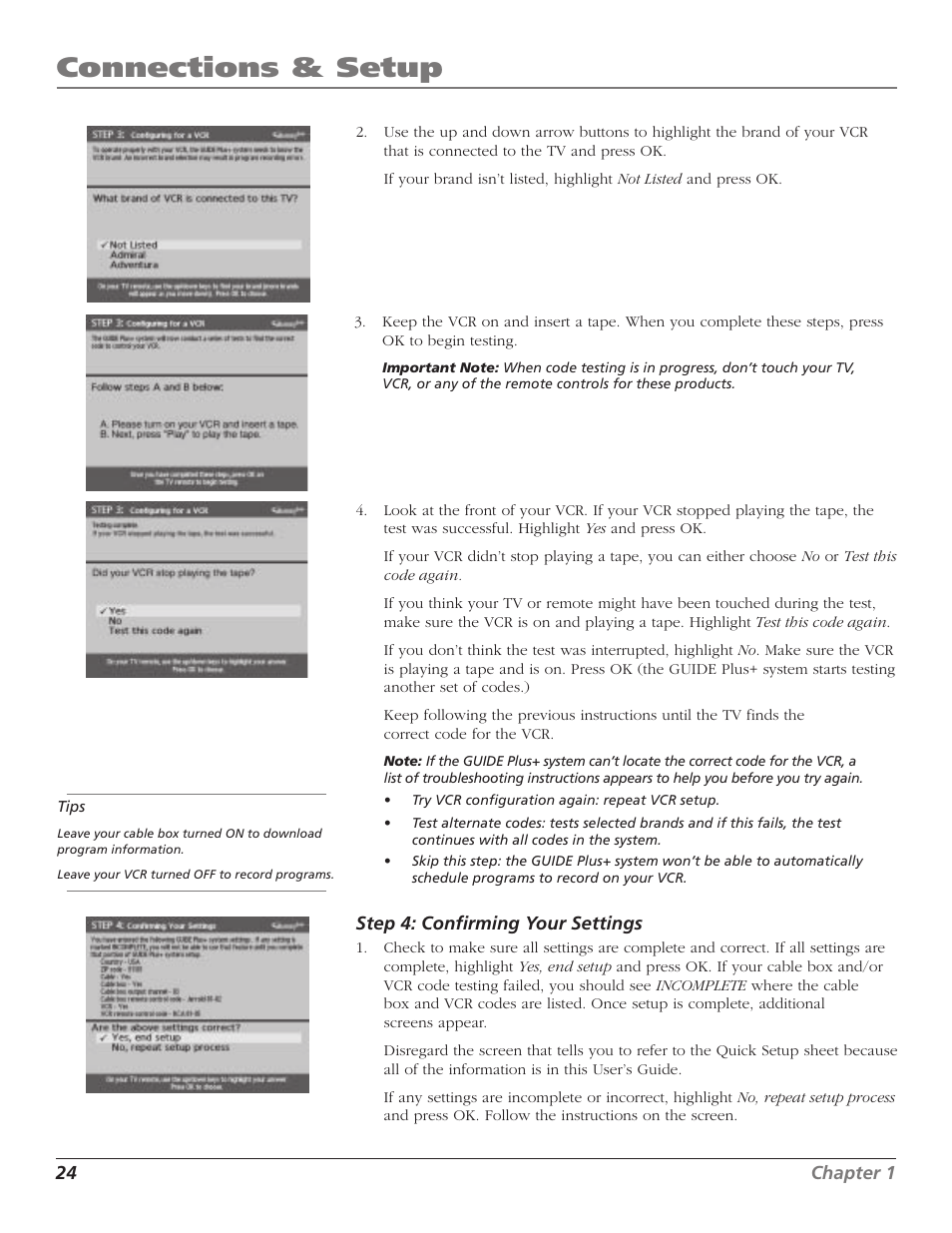 Connections & setup | RCA HD65W40 User Manual | Page 26 / 96