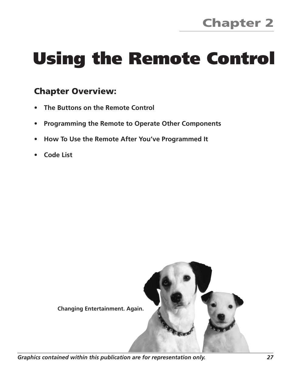 Using the remote control, Chapter 2, Chapter overview | RCA HD65W40 User Manual | Page 29 / 96