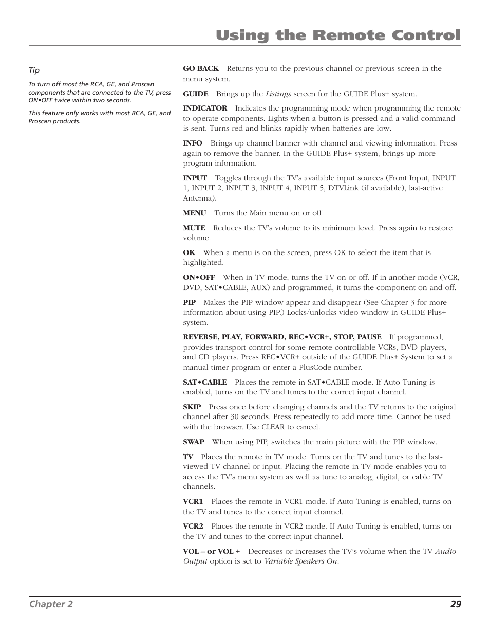 Using the remote control | RCA HD65W40 User Manual | Page 31 / 96