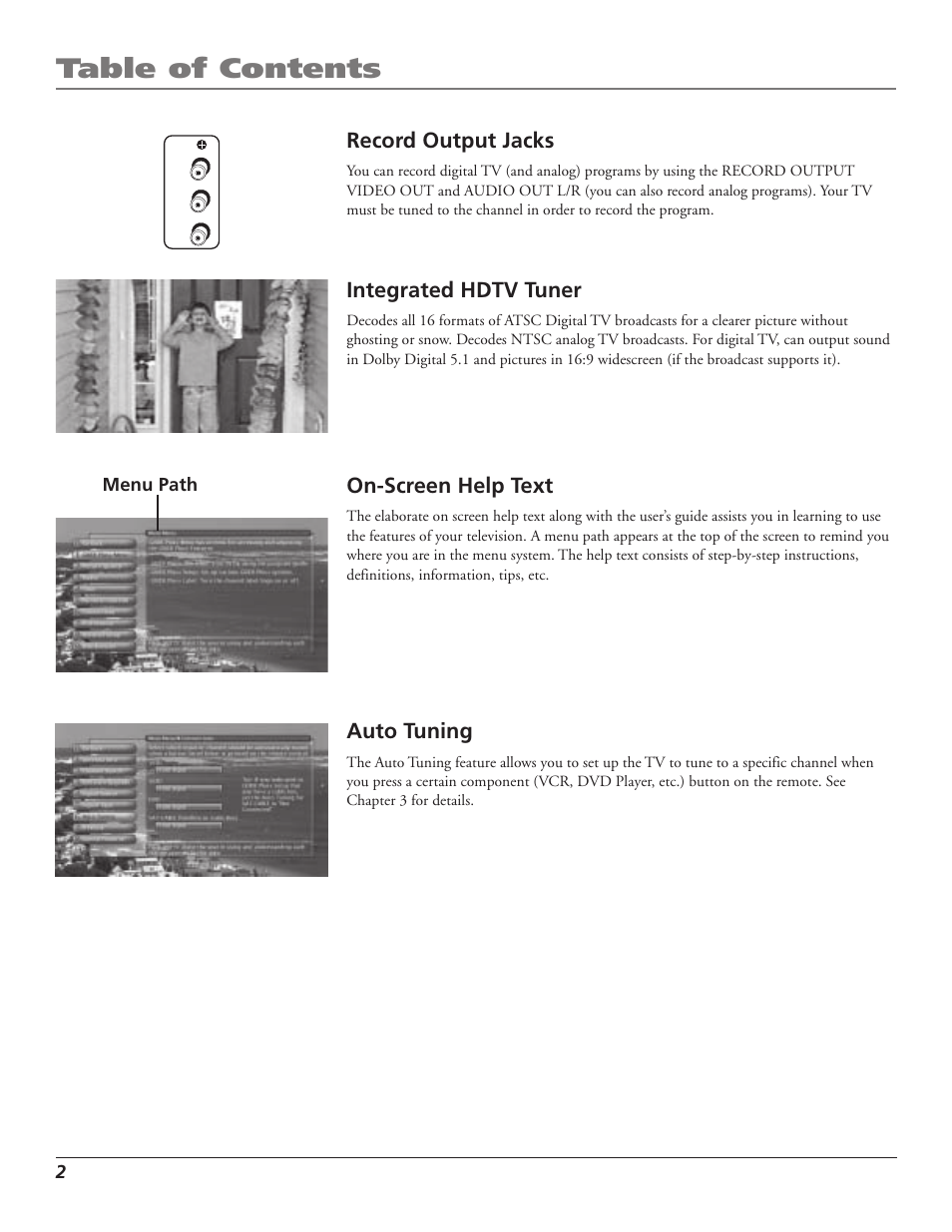 RCA HD65W40 User Manual | Page 4 / 96