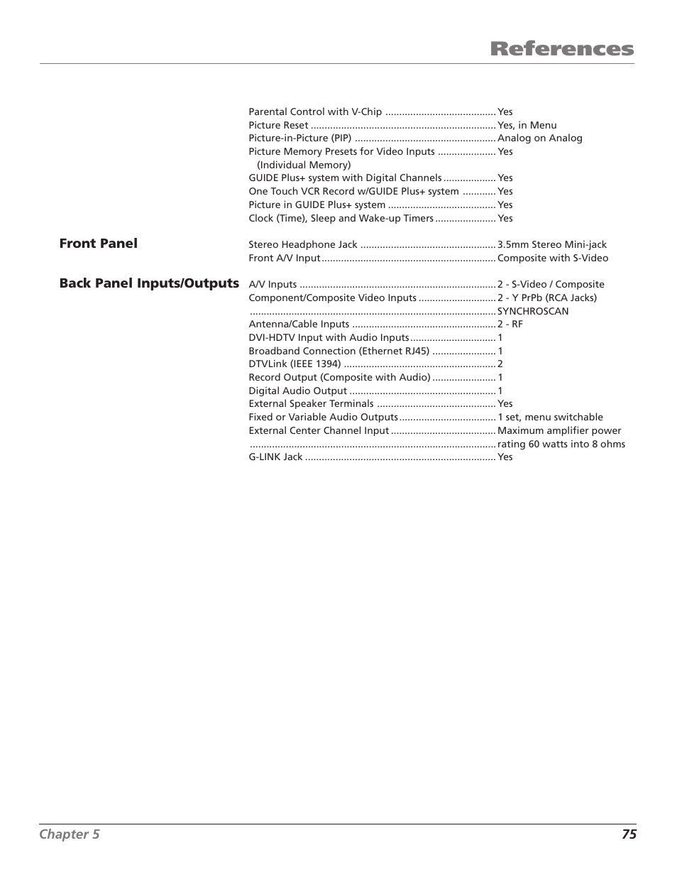 References | RCA HD65W40 User Manual | Page 77 / 96