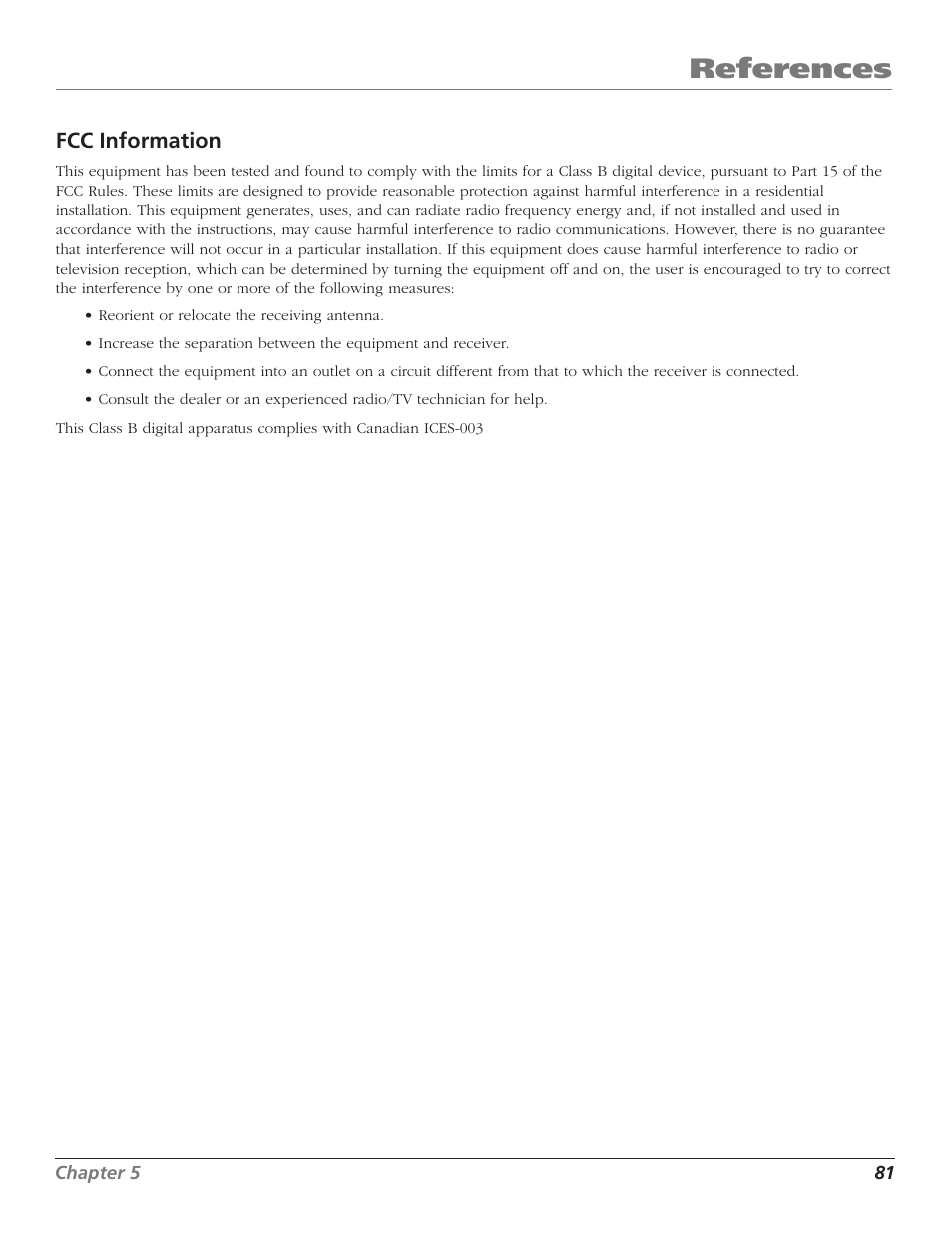 References, Fcc information | RCA HD65W40 User Manual | Page 83 / 96
