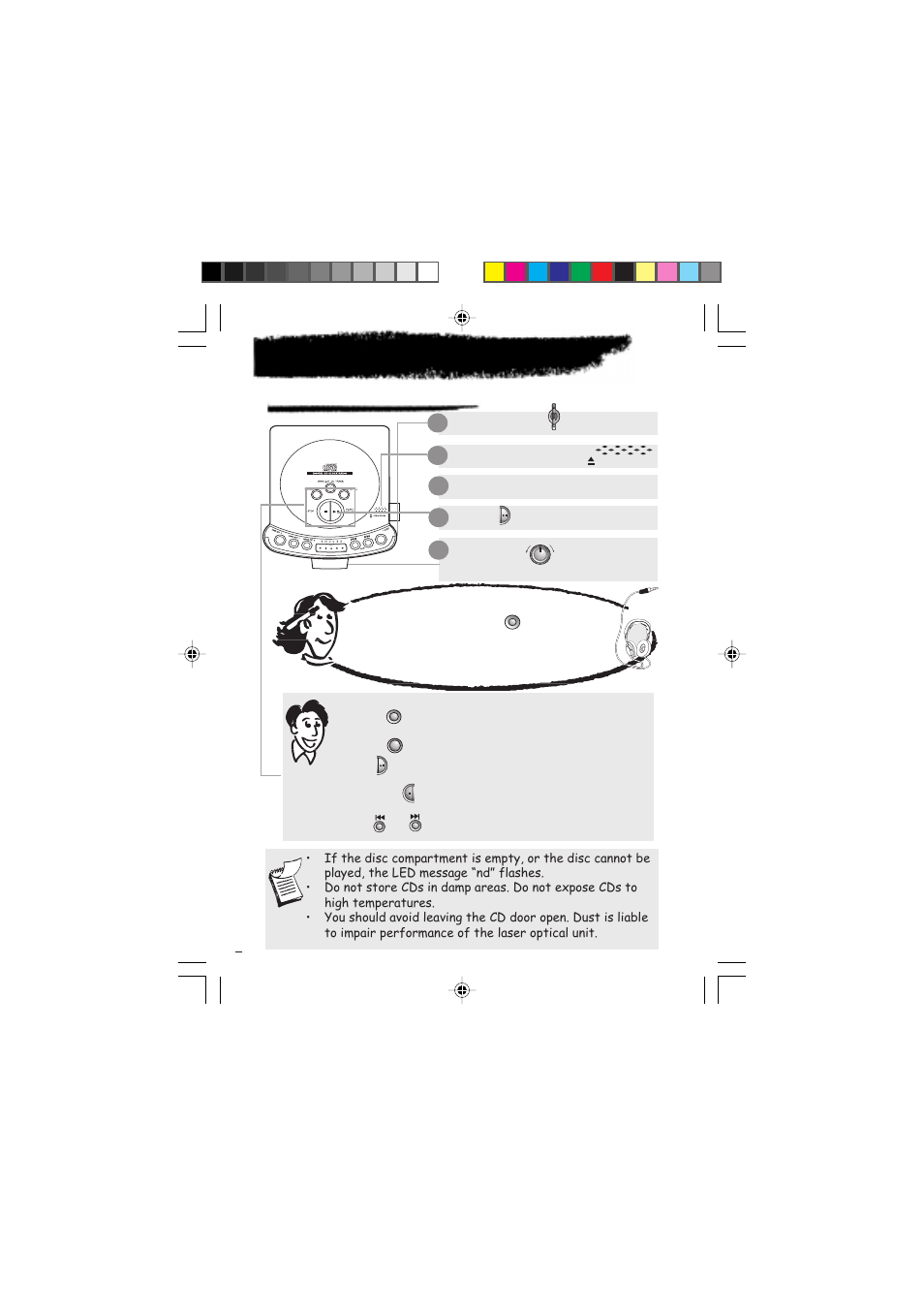 The digital cd clock radio, Listening to compact disc | RCA RP-3761 User Manual | Page 7 / 10