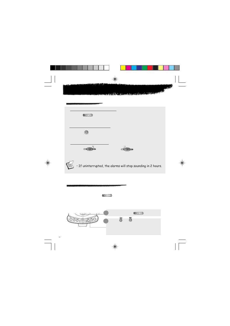 The digital cd clock radio, Stopping alarm adjusting snooze duration | RCA RP-3761 User Manual | Page 9 / 10