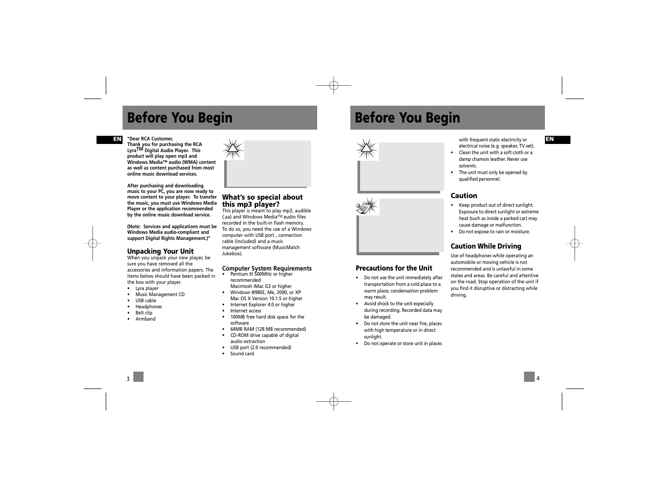 Before you begin | RCA RD2215 User Manual | Page 8 / 23