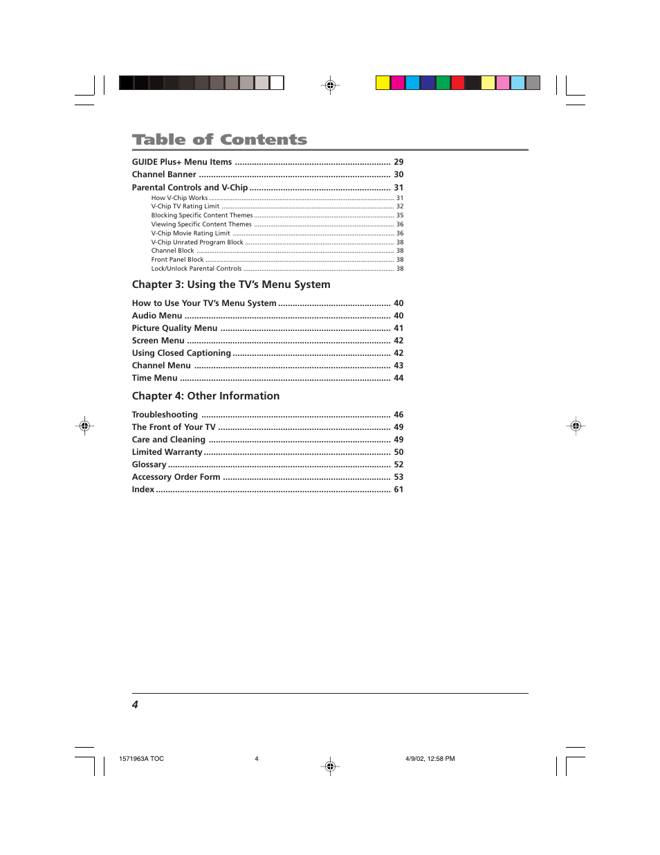 RCA F19436 User Manual | Page 6 / 64