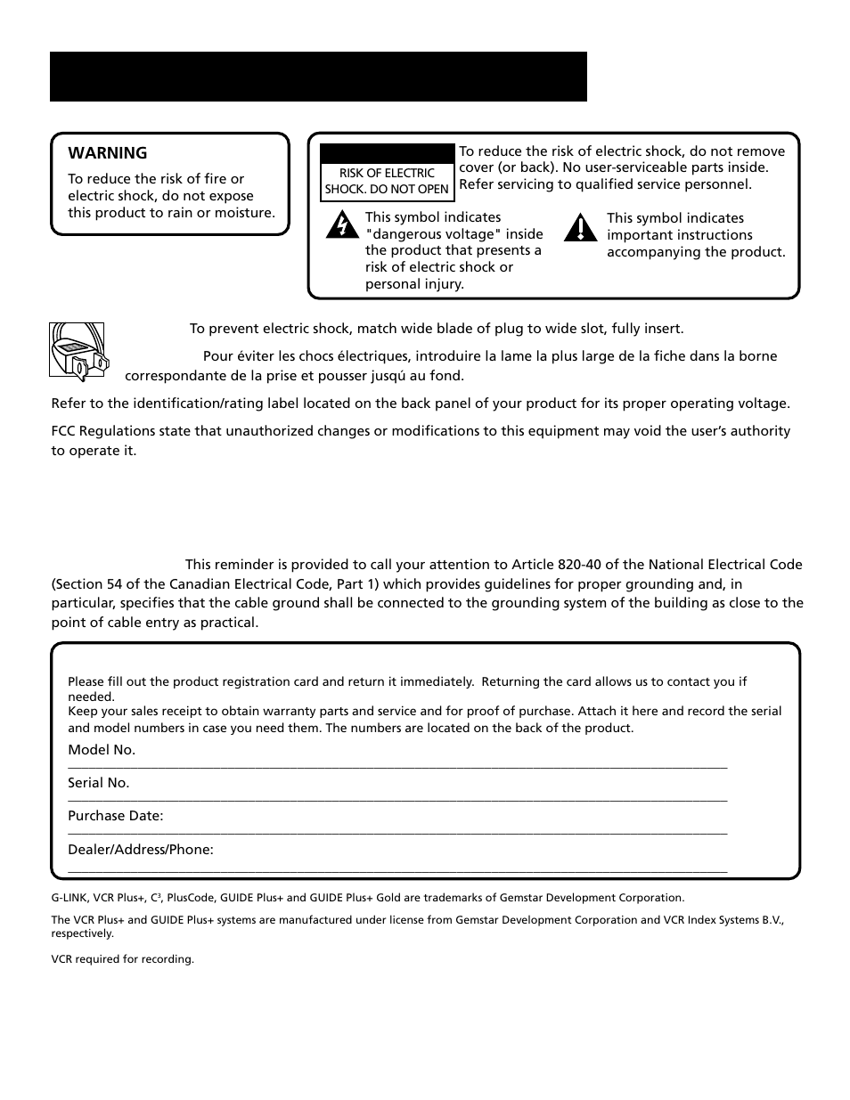 Important information | RCA Home Theatre P56926 User Manual | Page 2 / 64