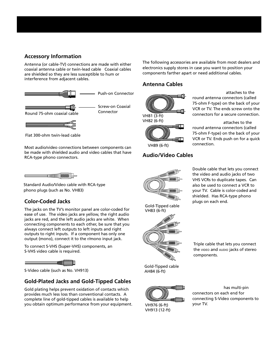 Accessory information, Reference | RCA Home Theatre P56926 User Manual | Page 60 / 64